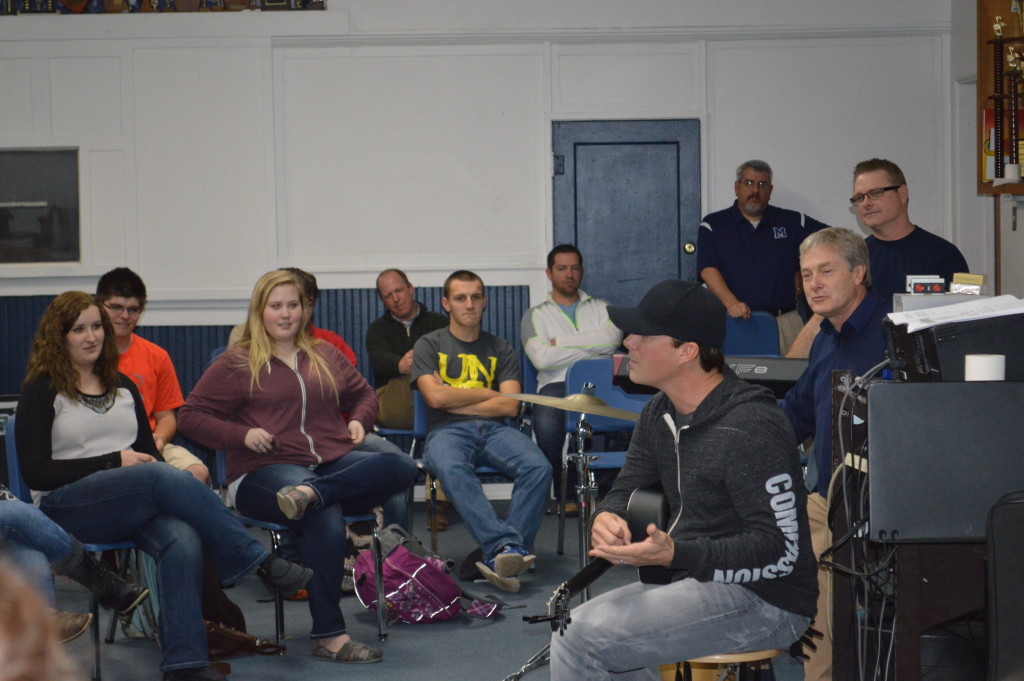 SINGER/SONG WRITER. Grammy winning artist Bryan White recently talked to Marlow High School students about song writing.