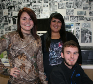 SUPERIOR WRITERS. Three members of the MHS exPRESS staff received top ratings in the most recent OSM monthly writing and design contest. Pictured (l-r) are Destiny Nowlin, Jasmin Perez and Landry Cooper.