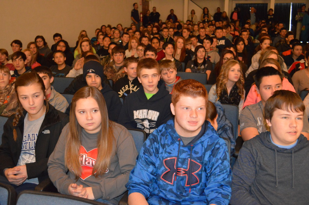 Eighth graders got a taste of what is in store for them next year at the annual B.L.A.S.T. assembly.